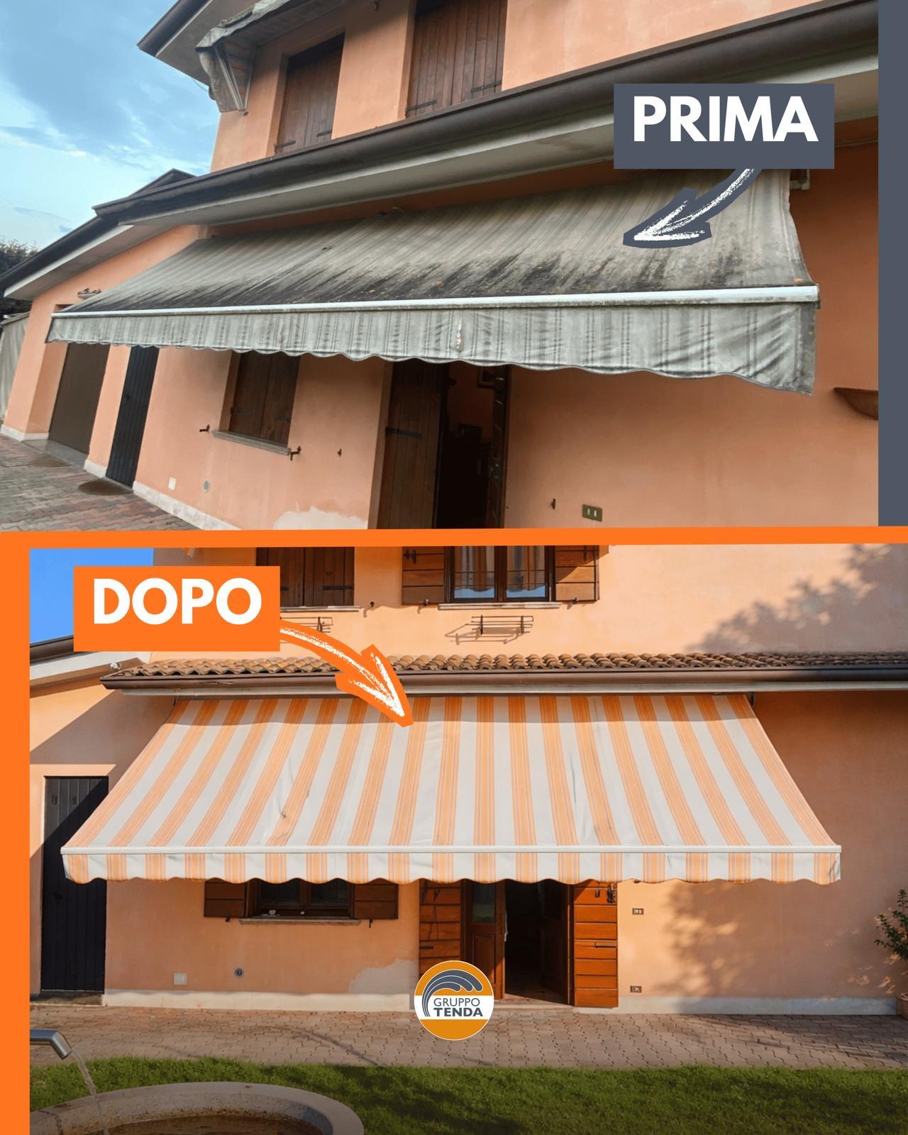 Cambio telo tenda a bracci